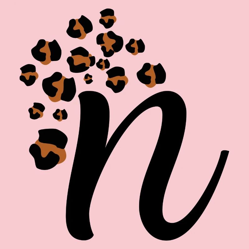 Letter n leopard pattern