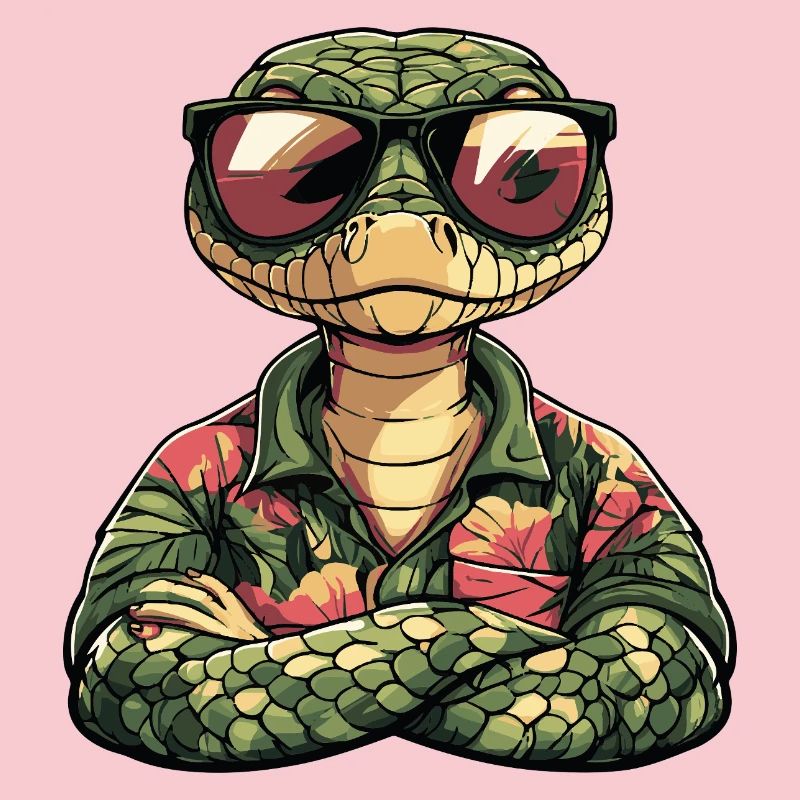 Snake Cobra Comic Funny Summer