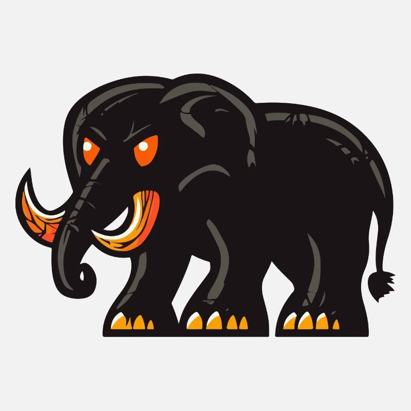 Mammut Halloween Comic Elefant