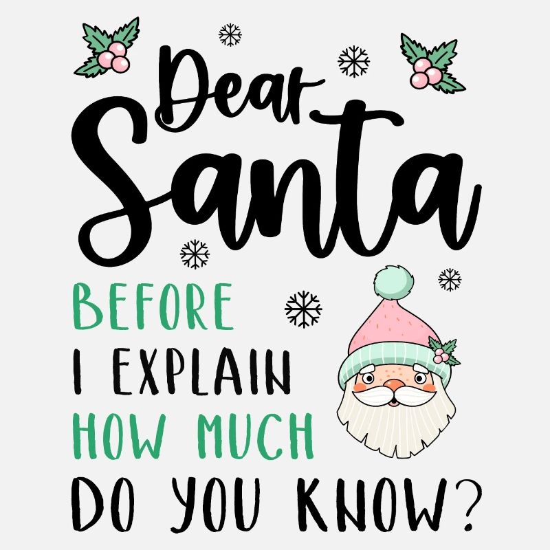 Dear Santa Before I explain What Do You Know?
