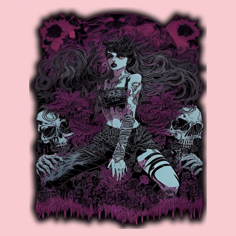 Dark Enchantress with Skull Elements