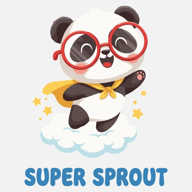 Süßer Super Sprout Panda mit Kappe