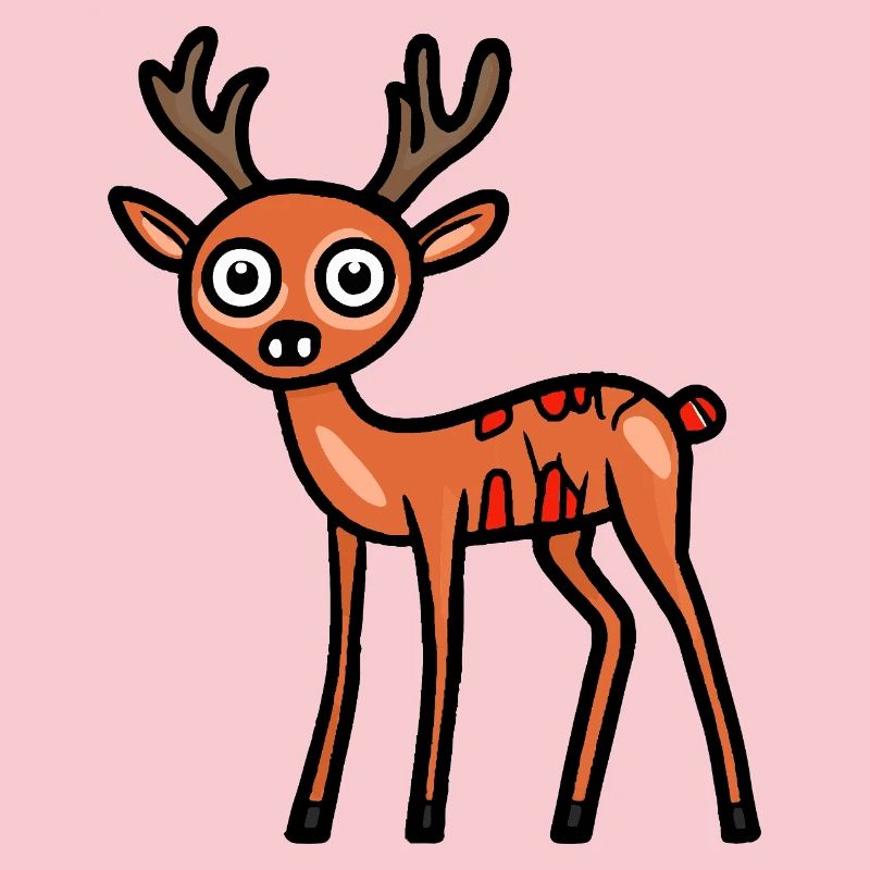 Deer Halloween Comic Funny
