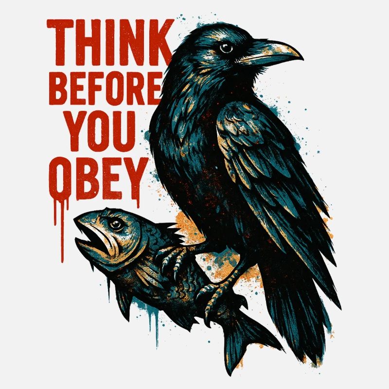 Réfléchissez avant d’obéir – Crow Art