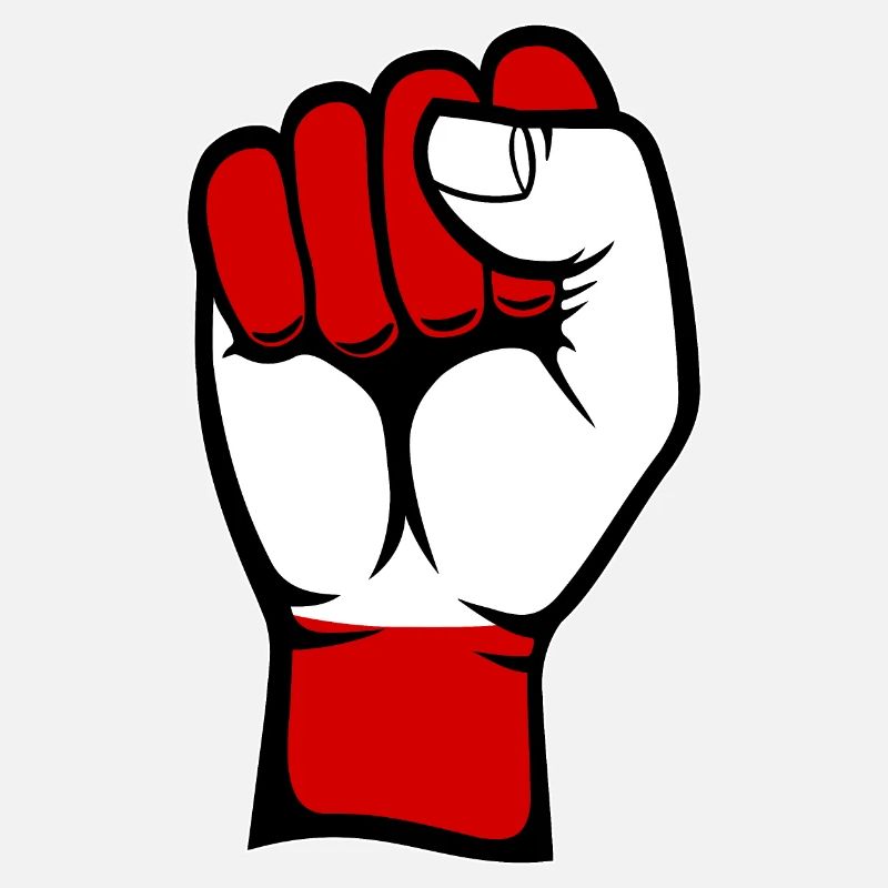 Poing du drapeau de l’Autriche