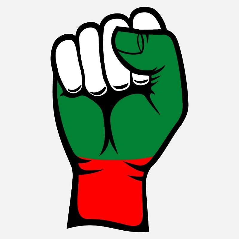 Poing du drapeau de la Bulgarie