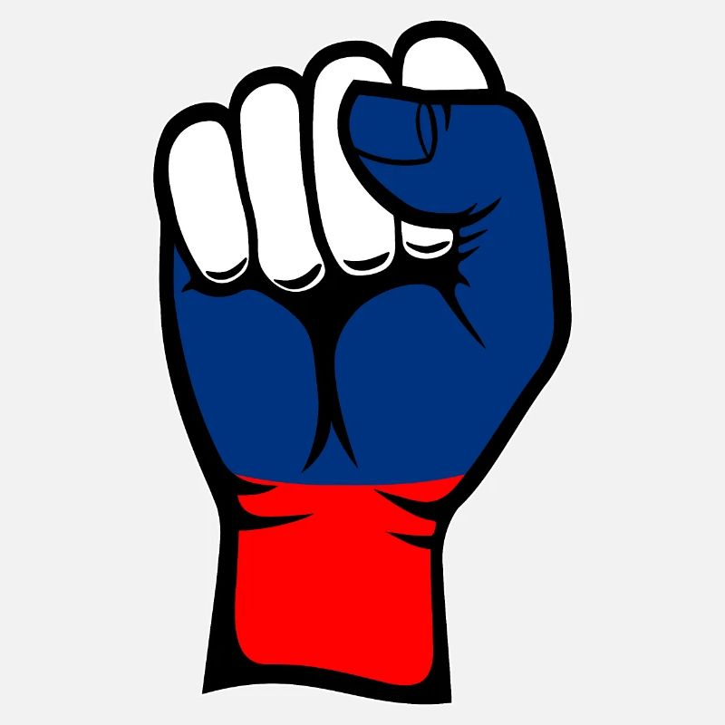 Poing du drapeau de la Russie