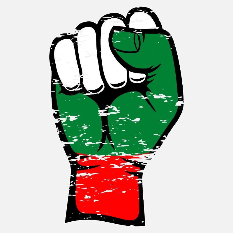 Poing du drapeau bulgare utilisé