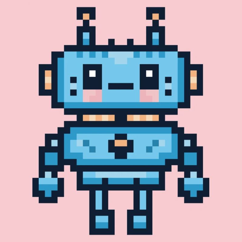 Pixel art robot