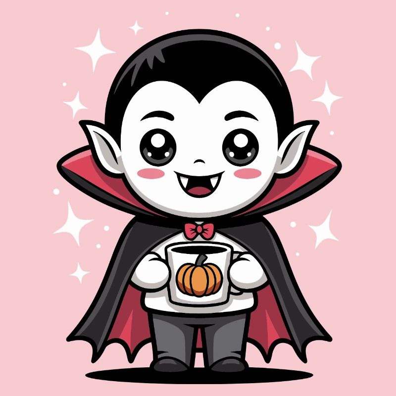 Pumpkin Vampire Halloween Design
