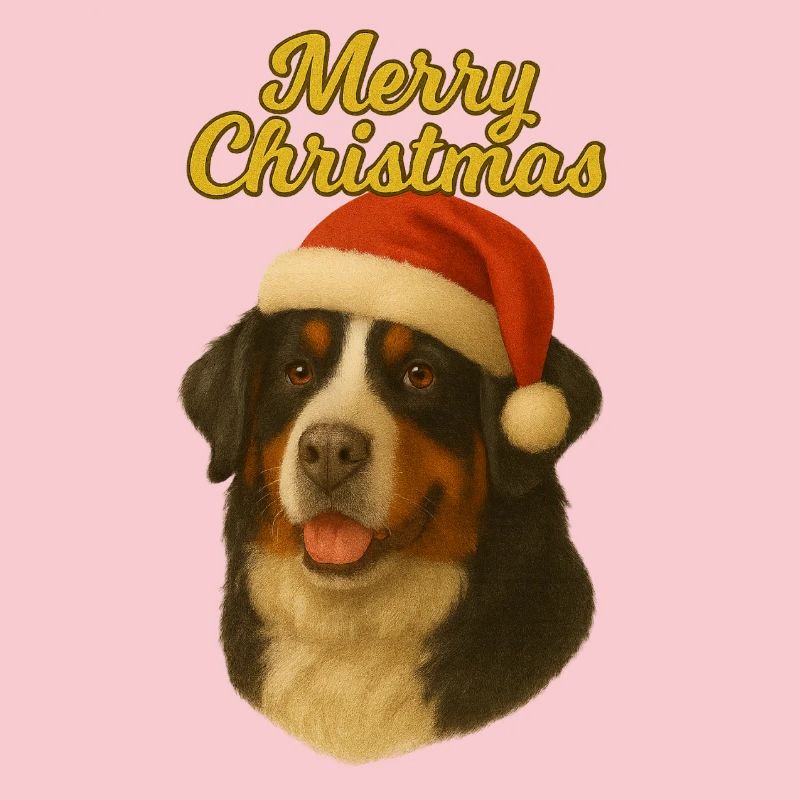 Pull de Noël joyeux chien de montagne bernois