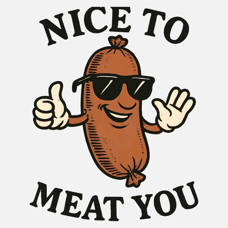 Gentil de te dévorer une saucisse de dessin animé