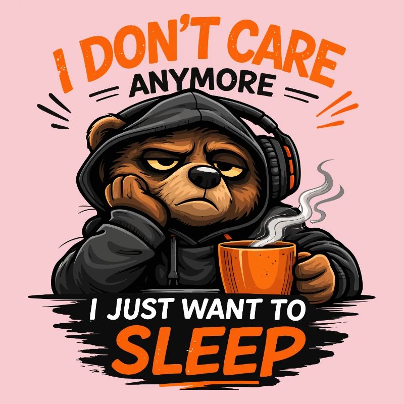 Grumpy Bear Sleep Tee Design
