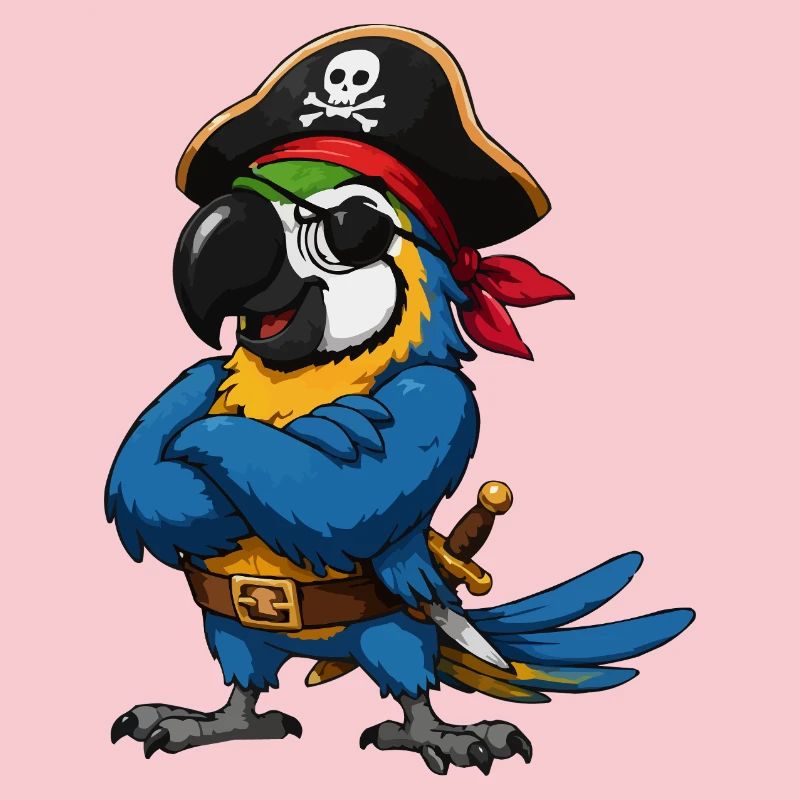 Pirate bird with eye patch