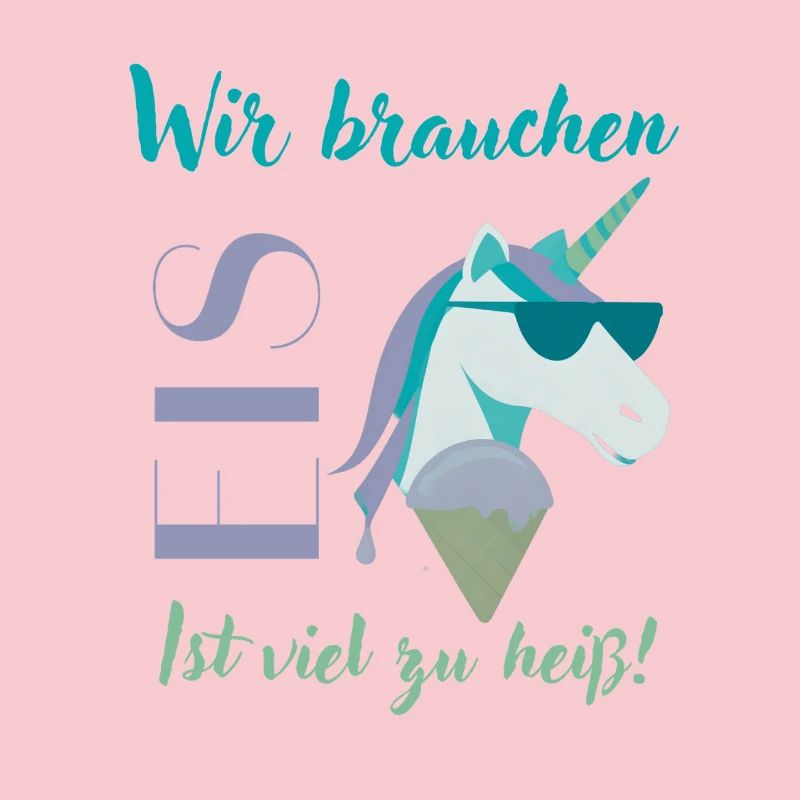 Wir brauchen Eis Einhorn Sommerdesign
