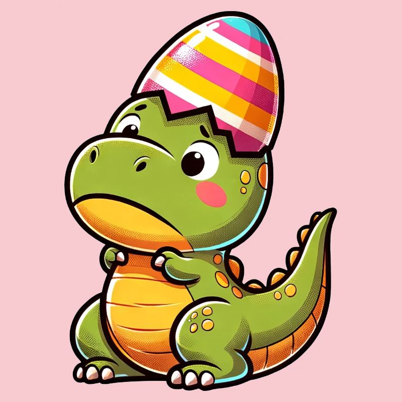 Easter T-Rex in Eggshell, Clumsy