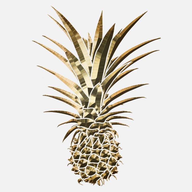 Idée de cadeau chic à la mode d'ananas doré