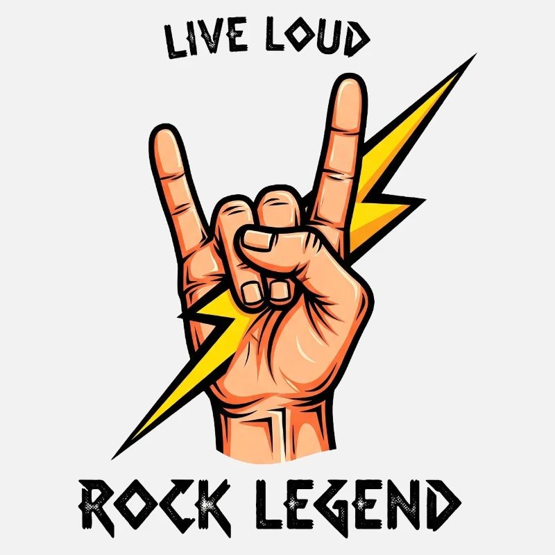 Conception de signe de main de légende du rock