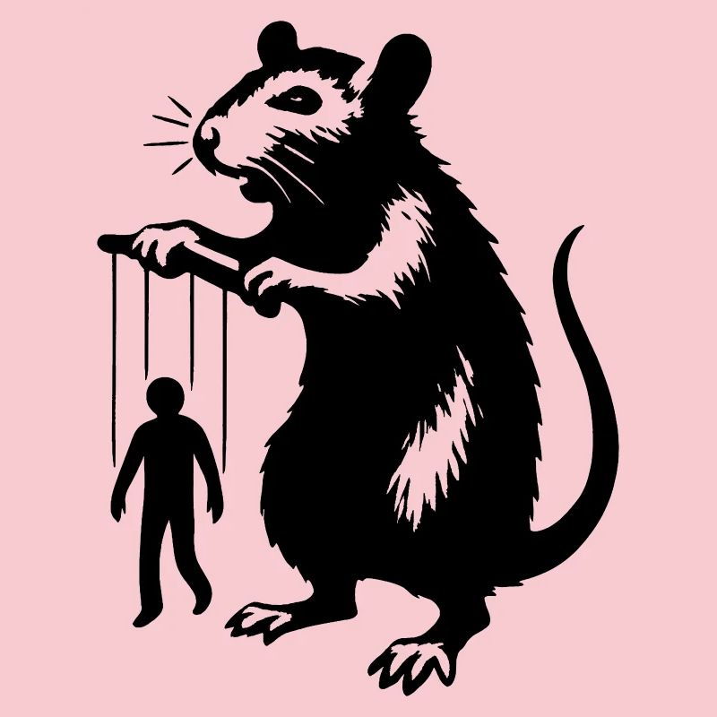 Rat with human puppet