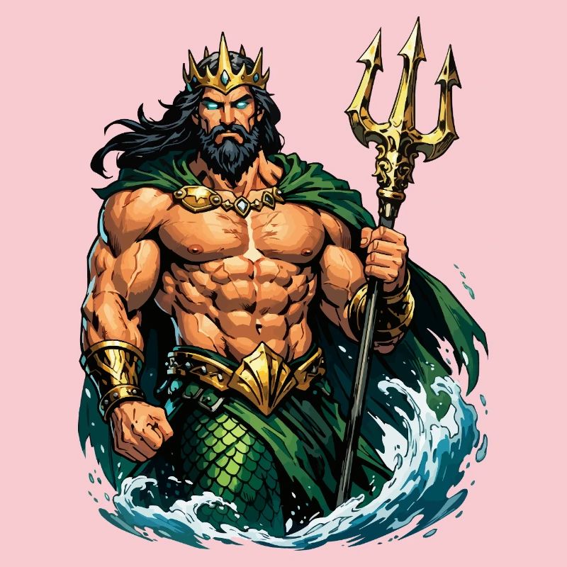 Poseidon King with Trident