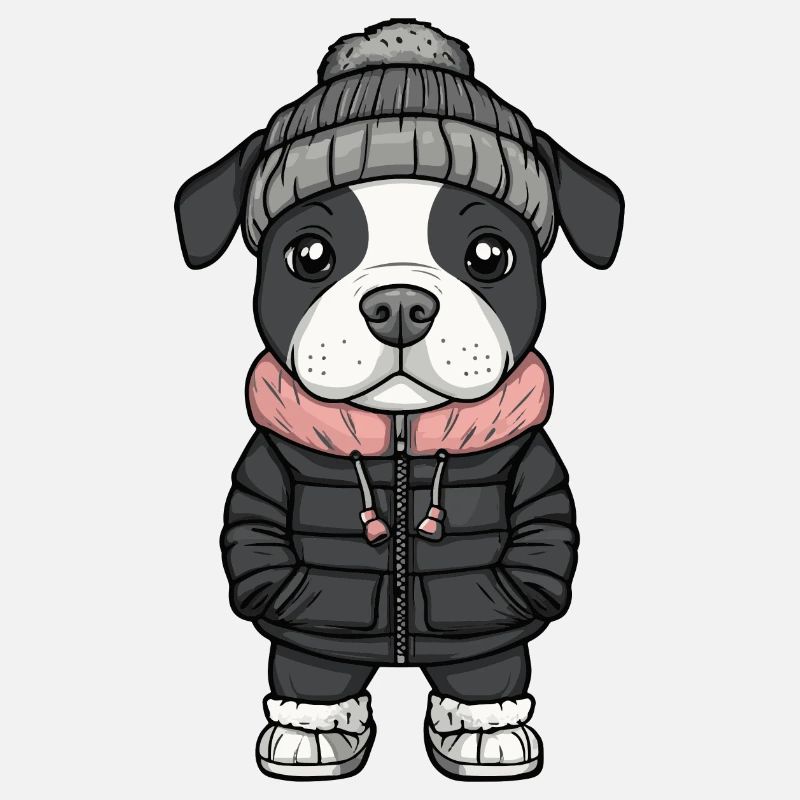 Pit Terrier Chien Hiver