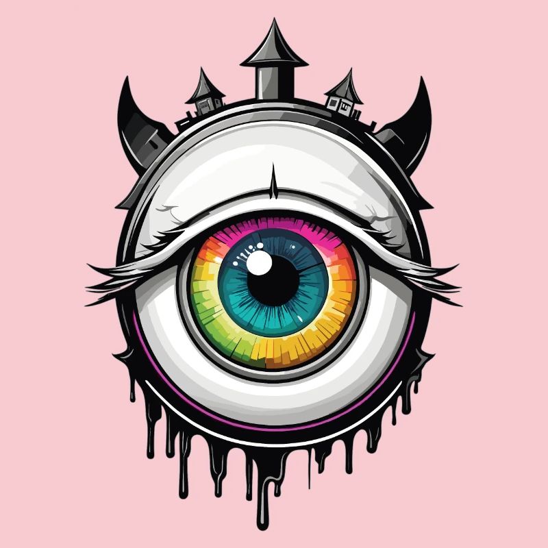 Oeil avec cornes