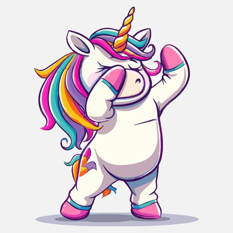 Regenbogen Dab Einhorn