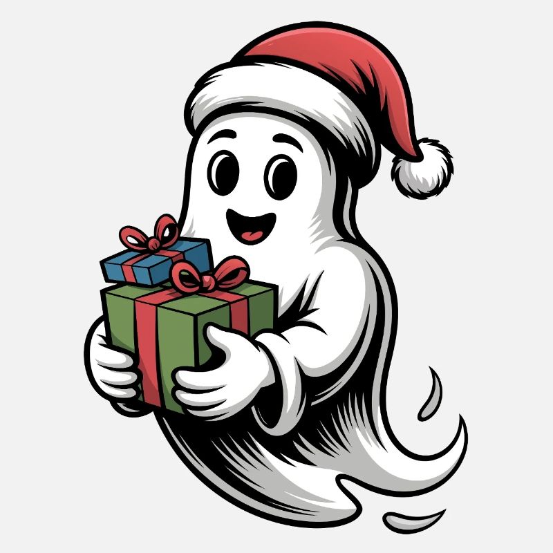 Weihnachtsgeist mit Geschenk