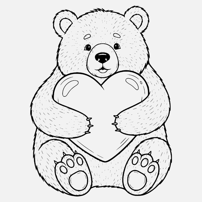 Teddybär mit Herz – kuschelige Liebe