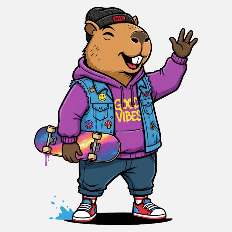 Beaver Skate Vibes Pullover Hoodie