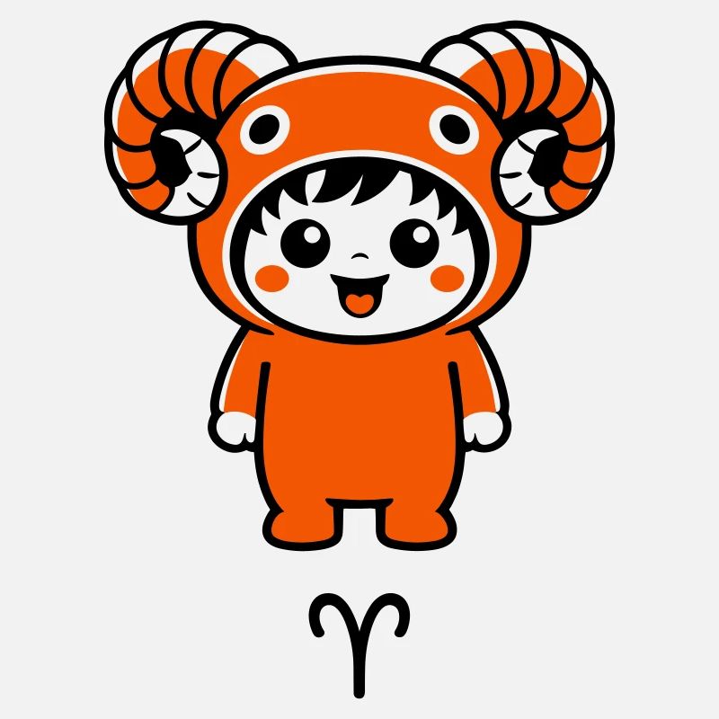 Sternzeichen Widder im Kawaii Style