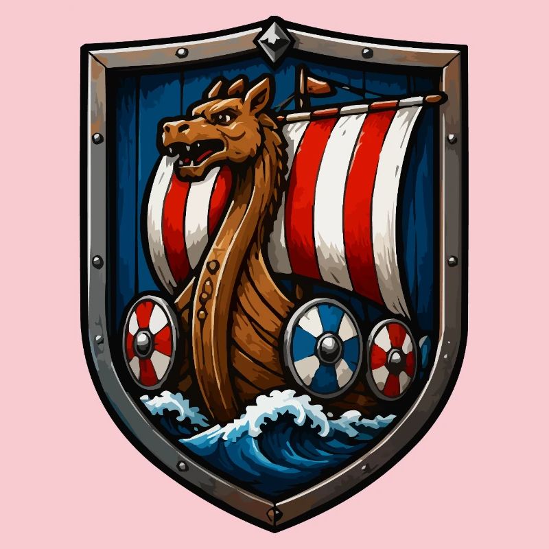 Wikinger Drachenboot Schild