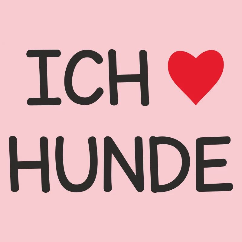 Ich ❤️ Hunde – Süßes Hundeliebe Textdesign