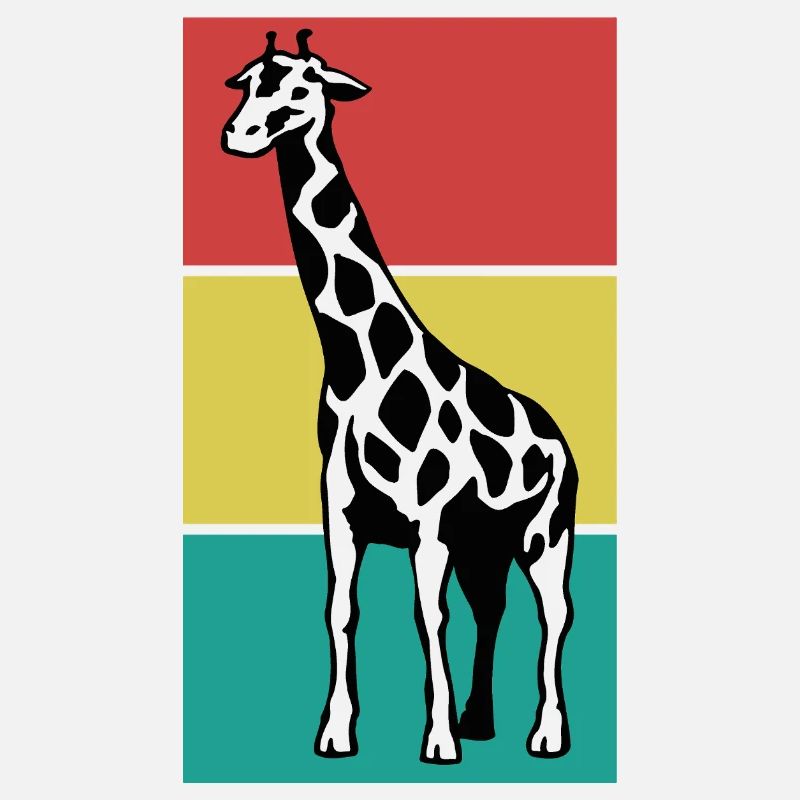 GIRAFFE auf einem farbigen Hintergrund