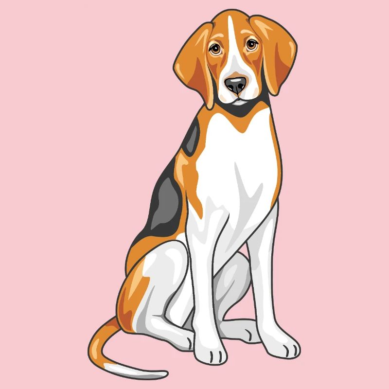 Sitzender Foxhound