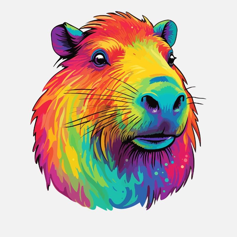 Capybara Low Rainbow Design