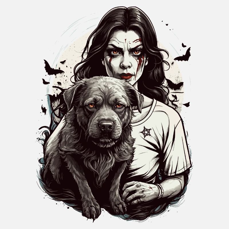 Vampire with dog