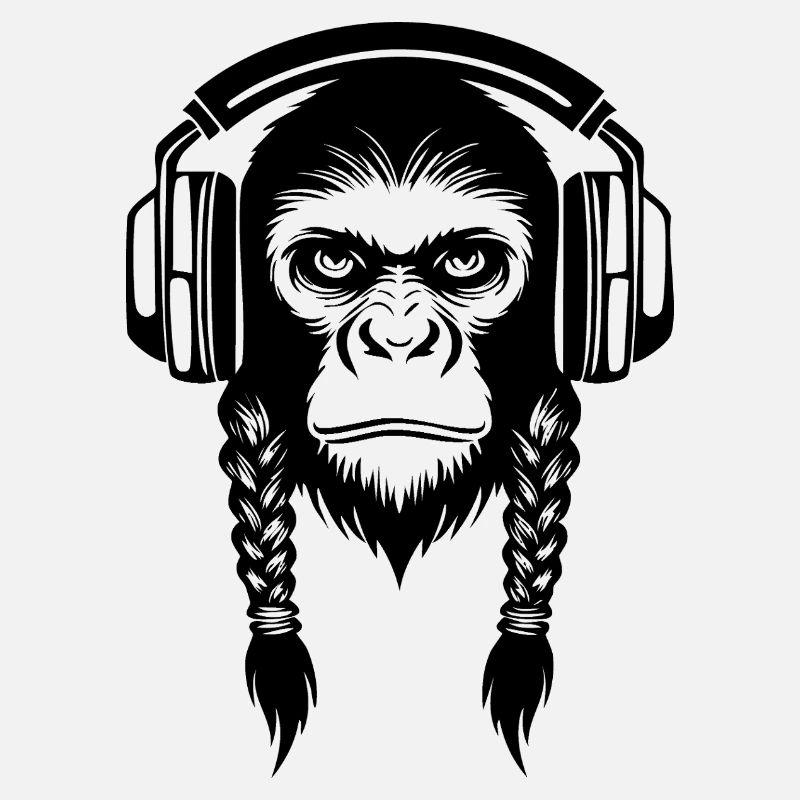 Chemise Turntable Monkey Head Vinyl Lover Edition