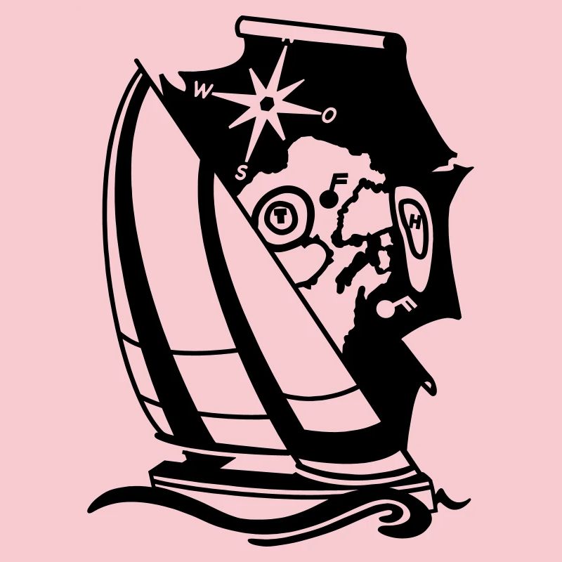 Sailing Yacht Sailing Ship with Compass Nautical Chart Sailing