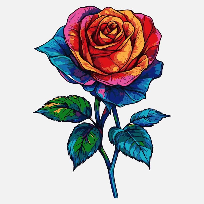 Rose Colorée