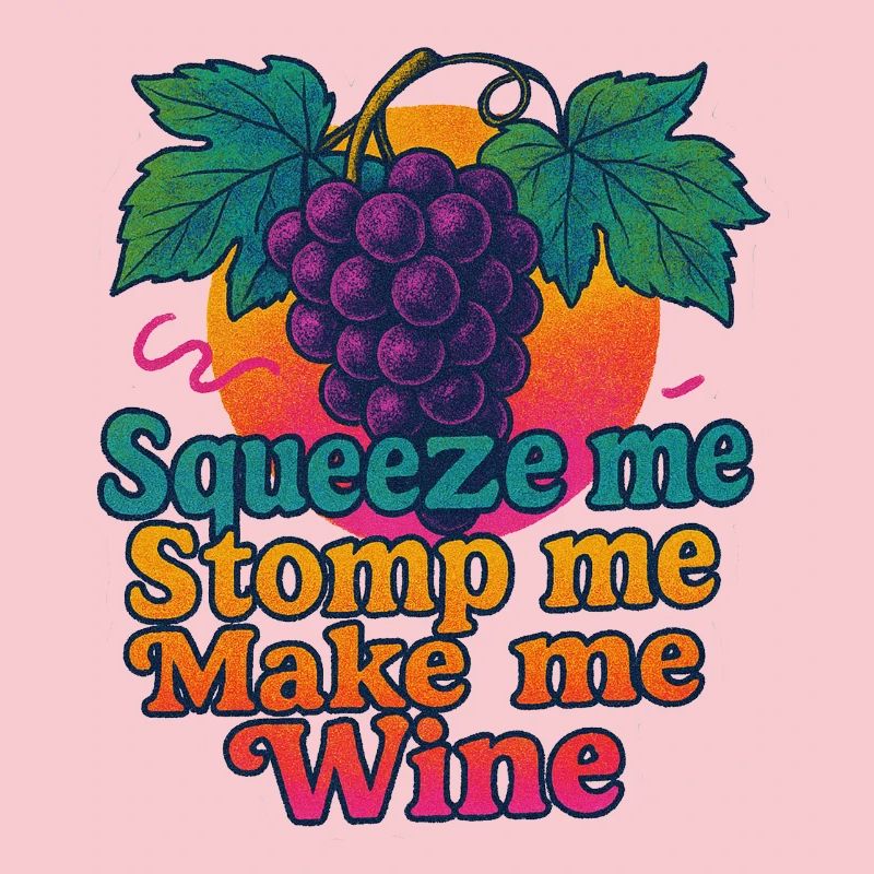 Grapes Squeeze Stomp Make Wine