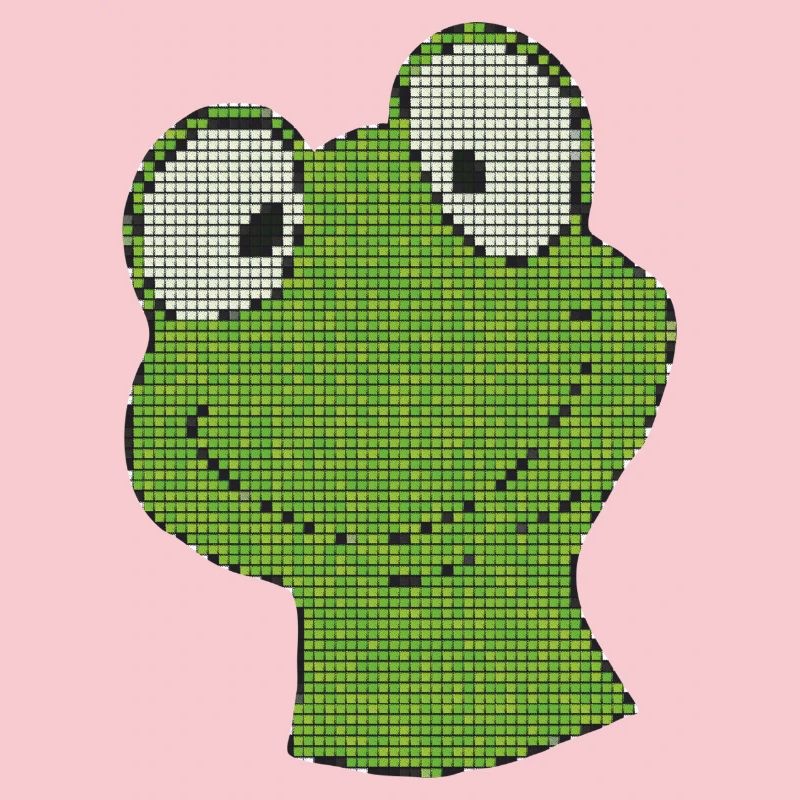Pixel Frog Pixel Vert Smiley