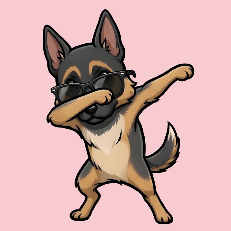 Dabbing German Shepherd
