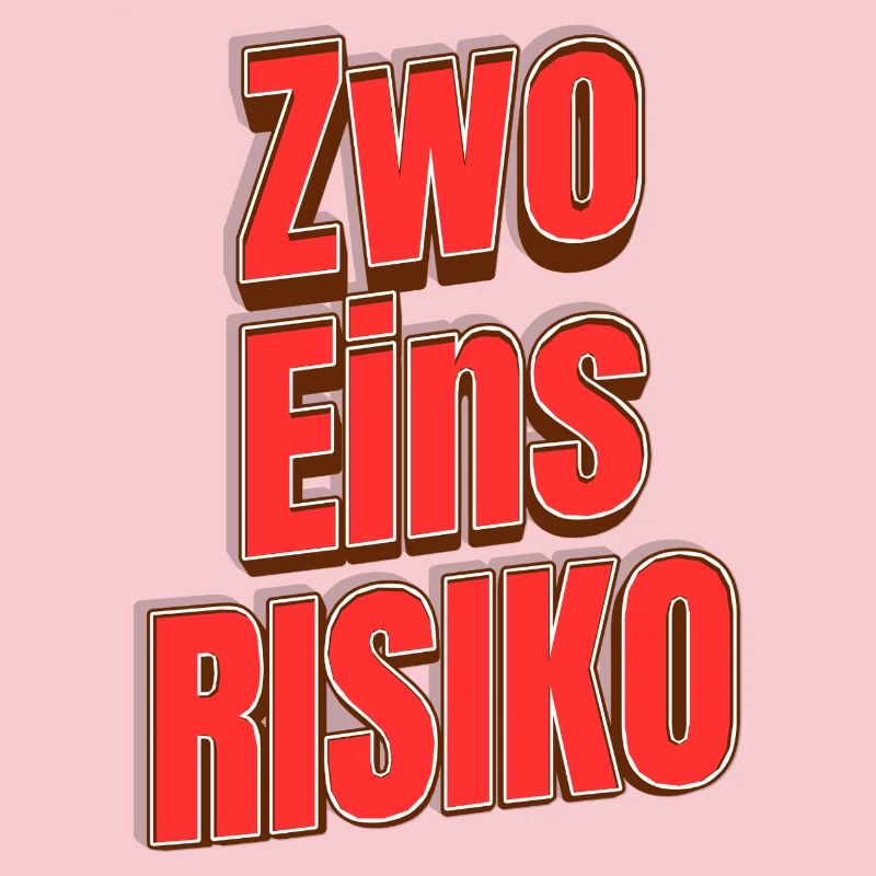 Zwo Eins Risiko Großbuchstaben Typo