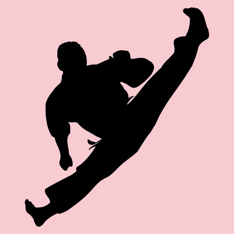 Jumpkick Geri Kick Karate oder Teakwondo