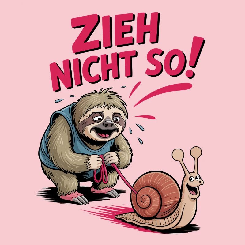 Don't Pull So Sloth Fun Sloth Saying