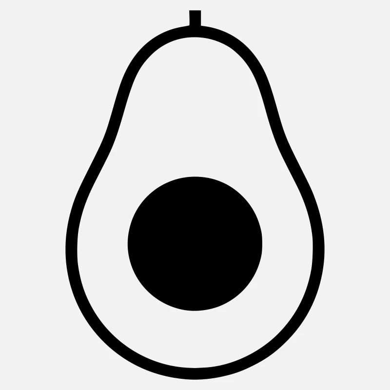 Avocado Half Pit, Icon