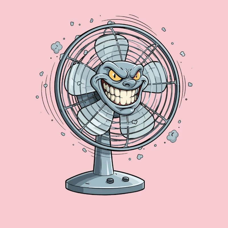 Grimmiger Ventilator Cartoon