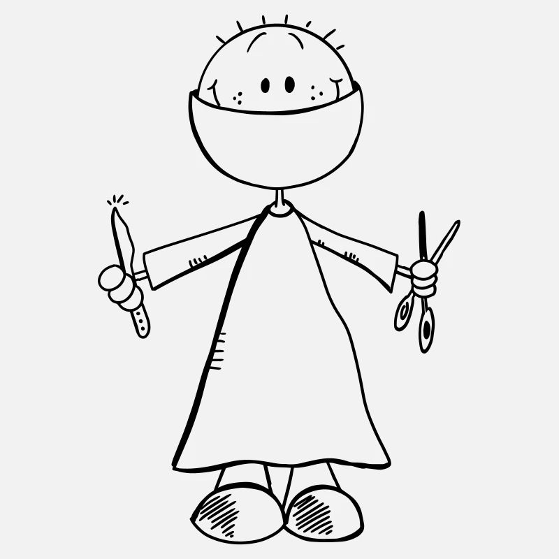 Chirurgien Figure de BD - Médecin - Chirurgie - Opération - Équipe