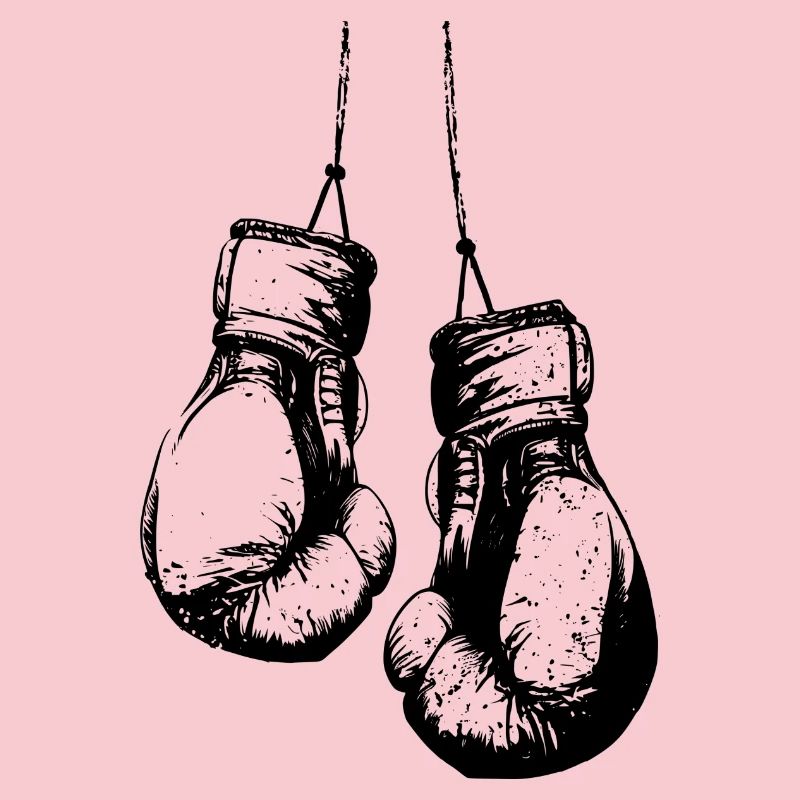 Hängende Boxhandschuhe schwarz